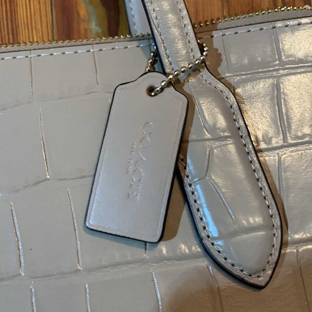 Coach Nina Croc Leather Tote - image 3