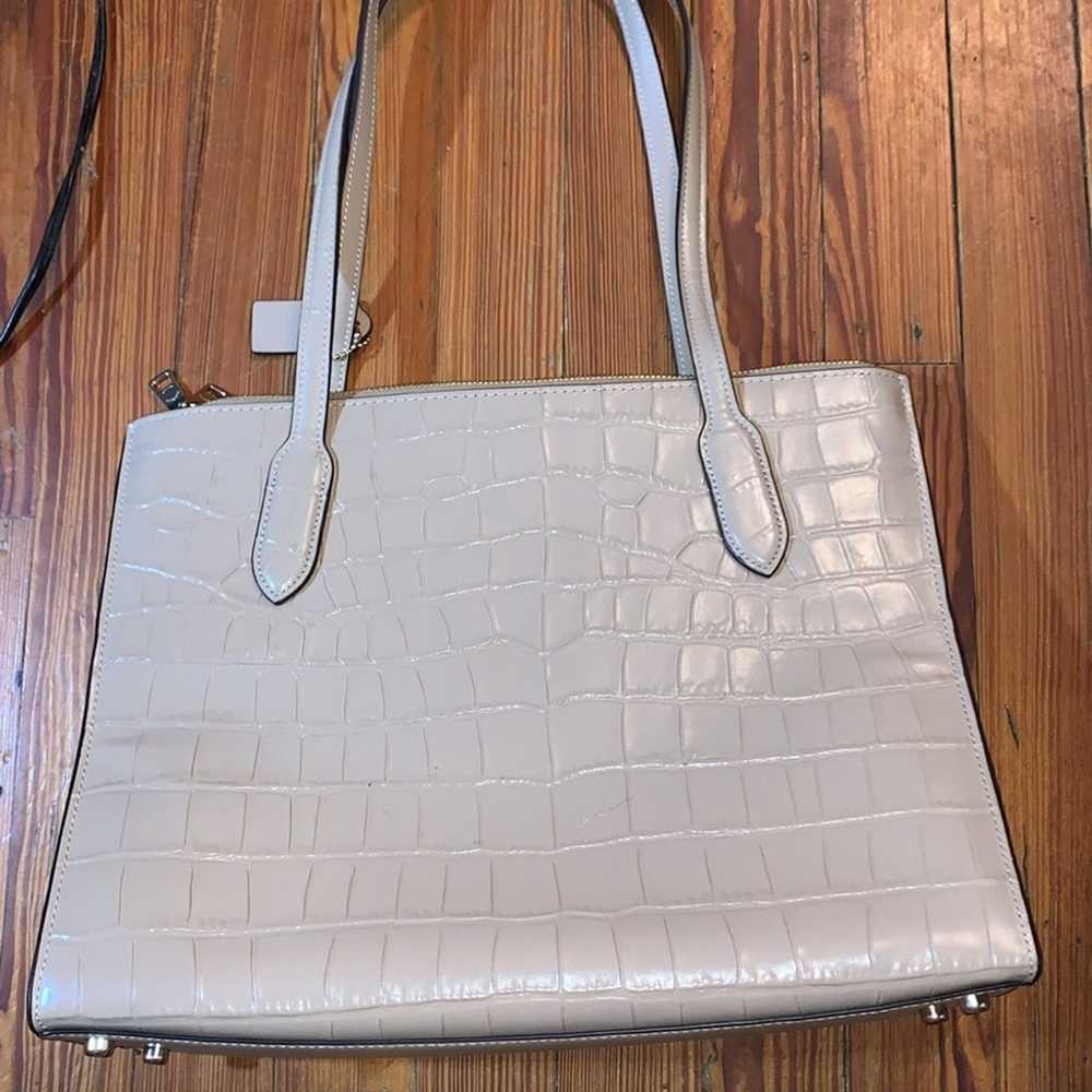 Coach Nina Croc Leather Tote - image 4