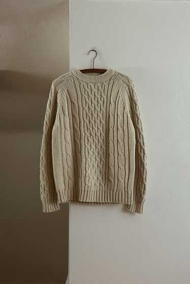 1970's CREAM CABLE FISHERMAN KNIT