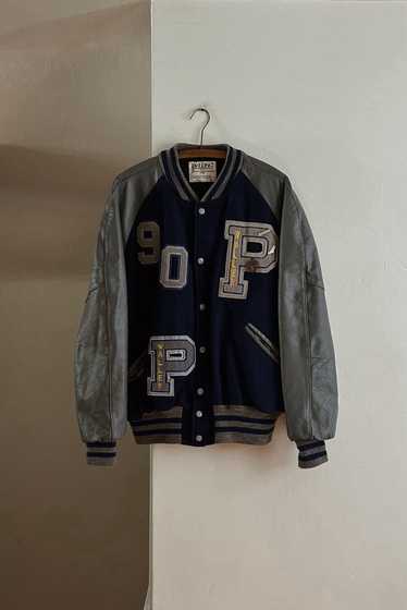 1990's PLEASANT VALLEY WOOL + LEATHER VARSITY JACK