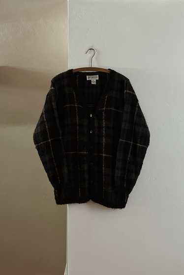 1990's MOHAIR PLAID CARDIGAN