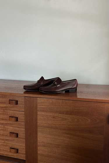 1970's OXBLOOD LEATHER LOAFERS | SIZE 9.5