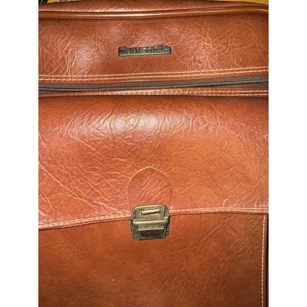 Samsonite Sonora Leather Travel Bag Medium Zipper… - image 3