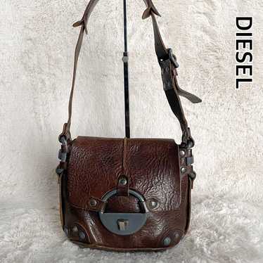 Rare DIESEL Leather Shoulder Bag Genuine Leather O