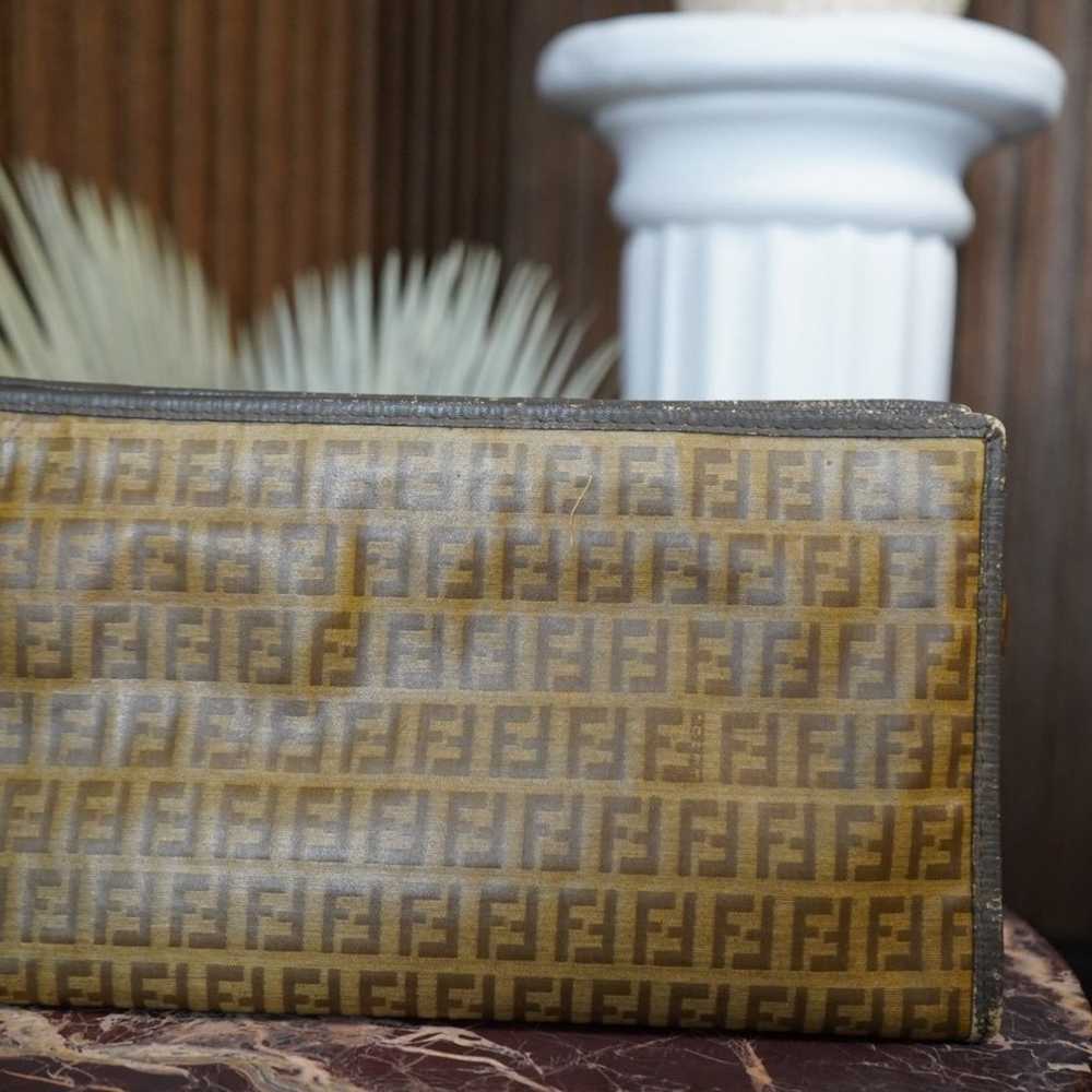 FENDI Zucchino Canvas Clutch Bag - image 3