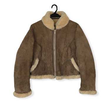 B 3 × Sheepskin Coat × Vintage VINTAGE KNIGHT TAI… - image 1