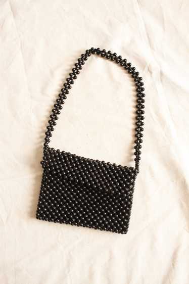 1960s Black Beaded Purse