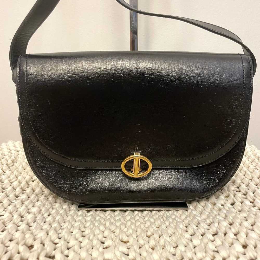 Christian Dior Crossbody Bag Black Vintage Logo Q… - image 2