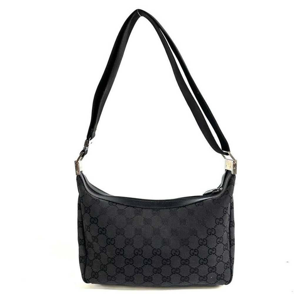 【Excellent Condition】GUCCI Leather GG Canvas One … - image 3