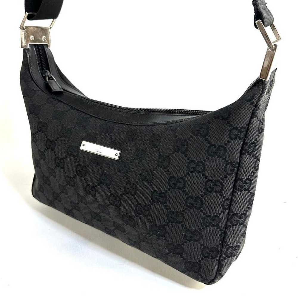 【Excellent Condition】GUCCI Leather GG Canvas One … - image 5