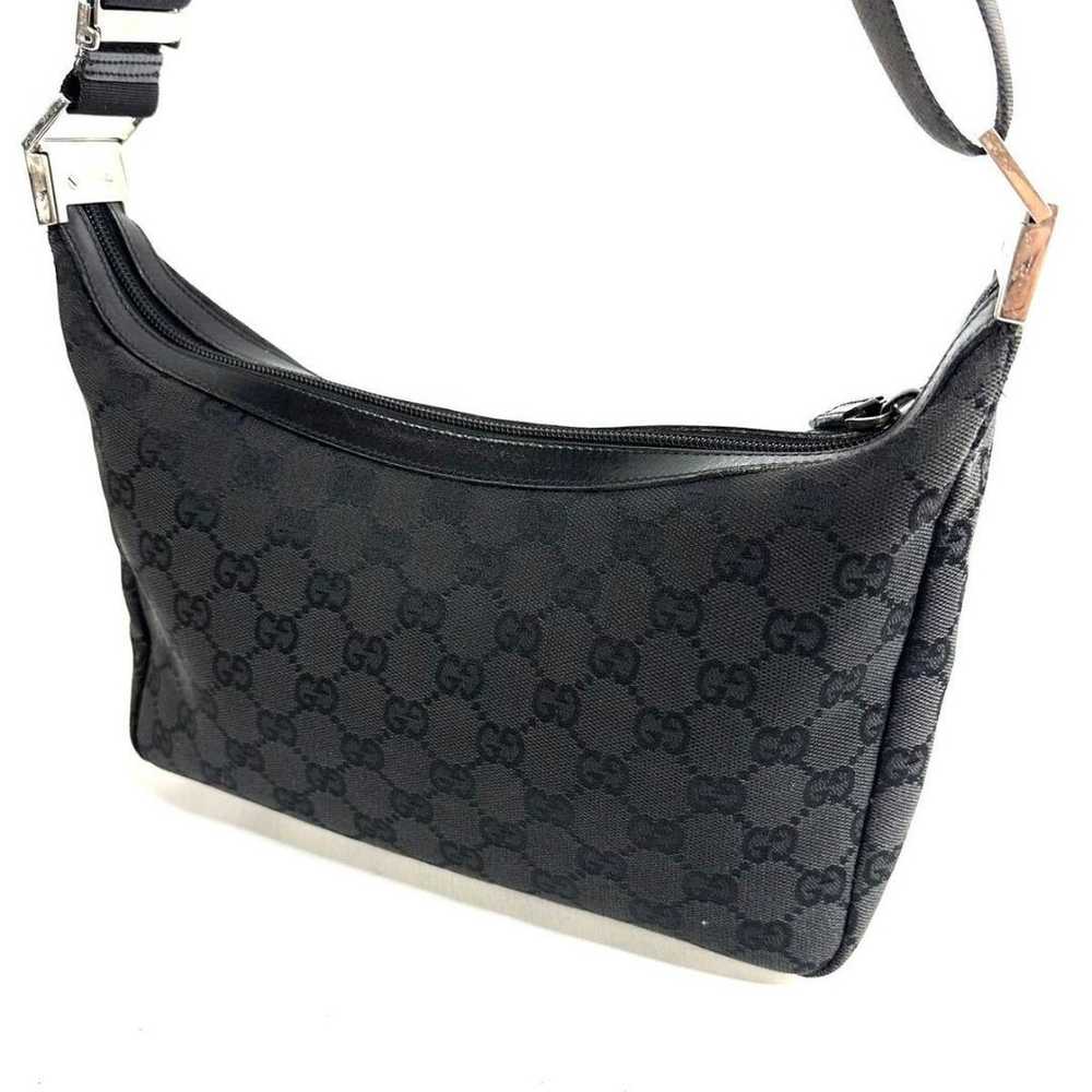 【Excellent Condition】GUCCI Leather GG Canvas One … - image 7