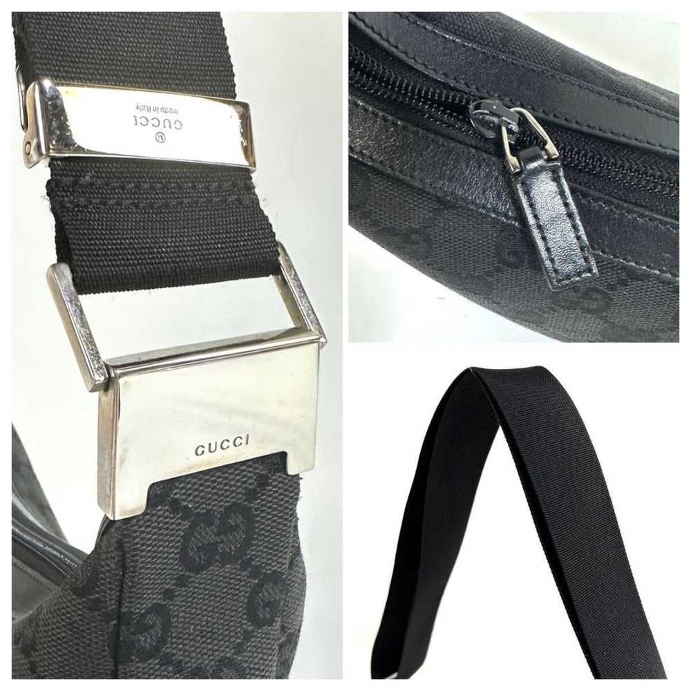 【Excellent Condition】GUCCI Leather GG Canvas One … - image 9