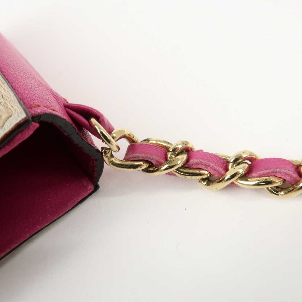 CHANEL Unborn Calf Lamb Skin Chain Shoulder Cigar… - image 10