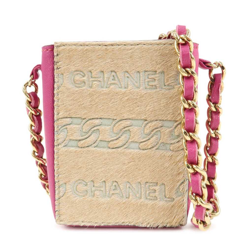 CHANEL Unborn Calf Lamb Skin Chain Shoulder Cigar… - image 1