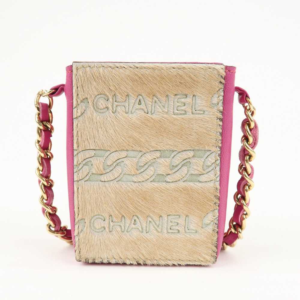 CHANEL Unborn Calf Lamb Skin Chain Shoulder Cigar… - image 2