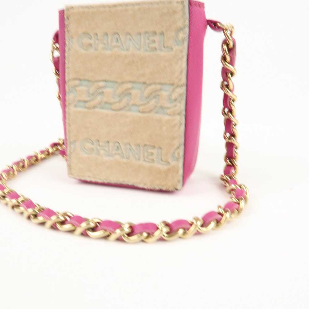 CHANEL Unborn Calf Lamb Skin Chain Shoulder Cigar… - image 3