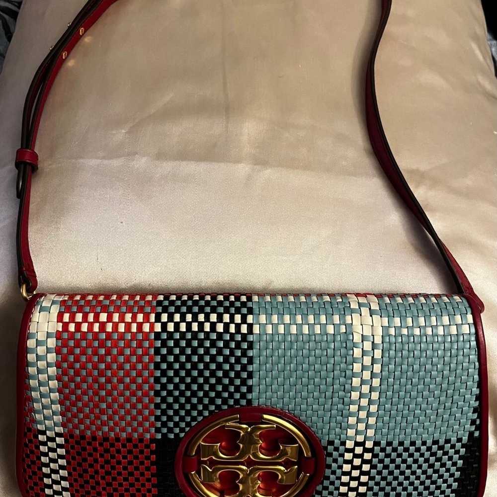 Tory Burch Leather Woven Purse - image 1