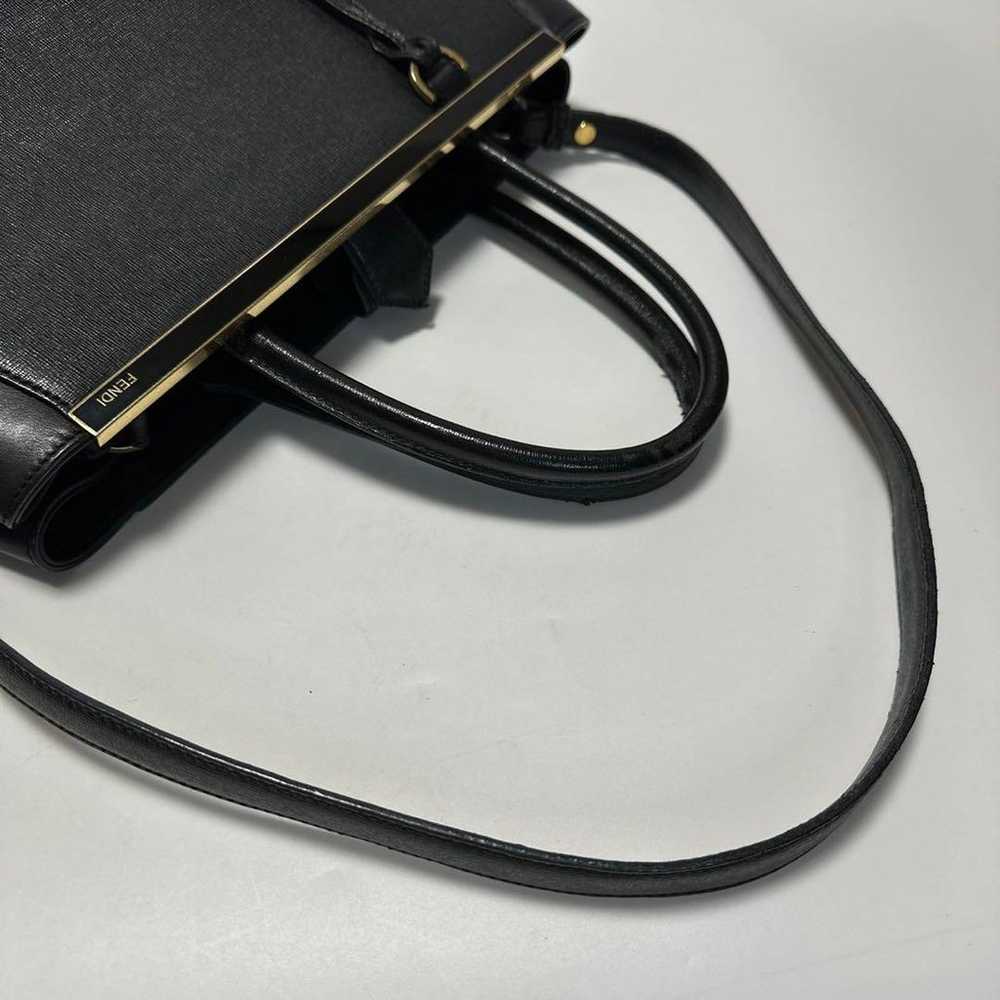 a96【Beautiful item】Fendi Toujour Black A4-Size 2-… - image 8