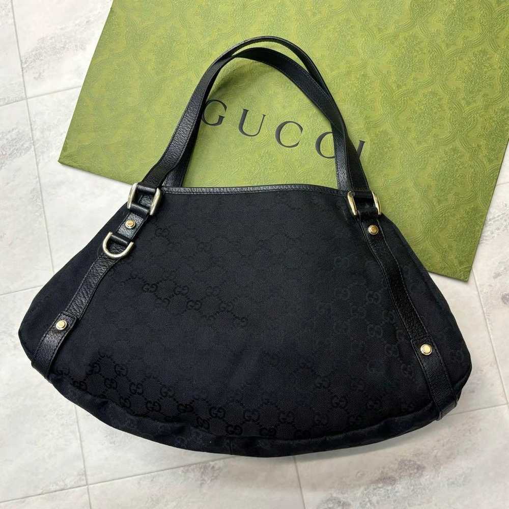 【Unused item】GUCCI 130736 GG Canvas Tote Bag Black - image 3