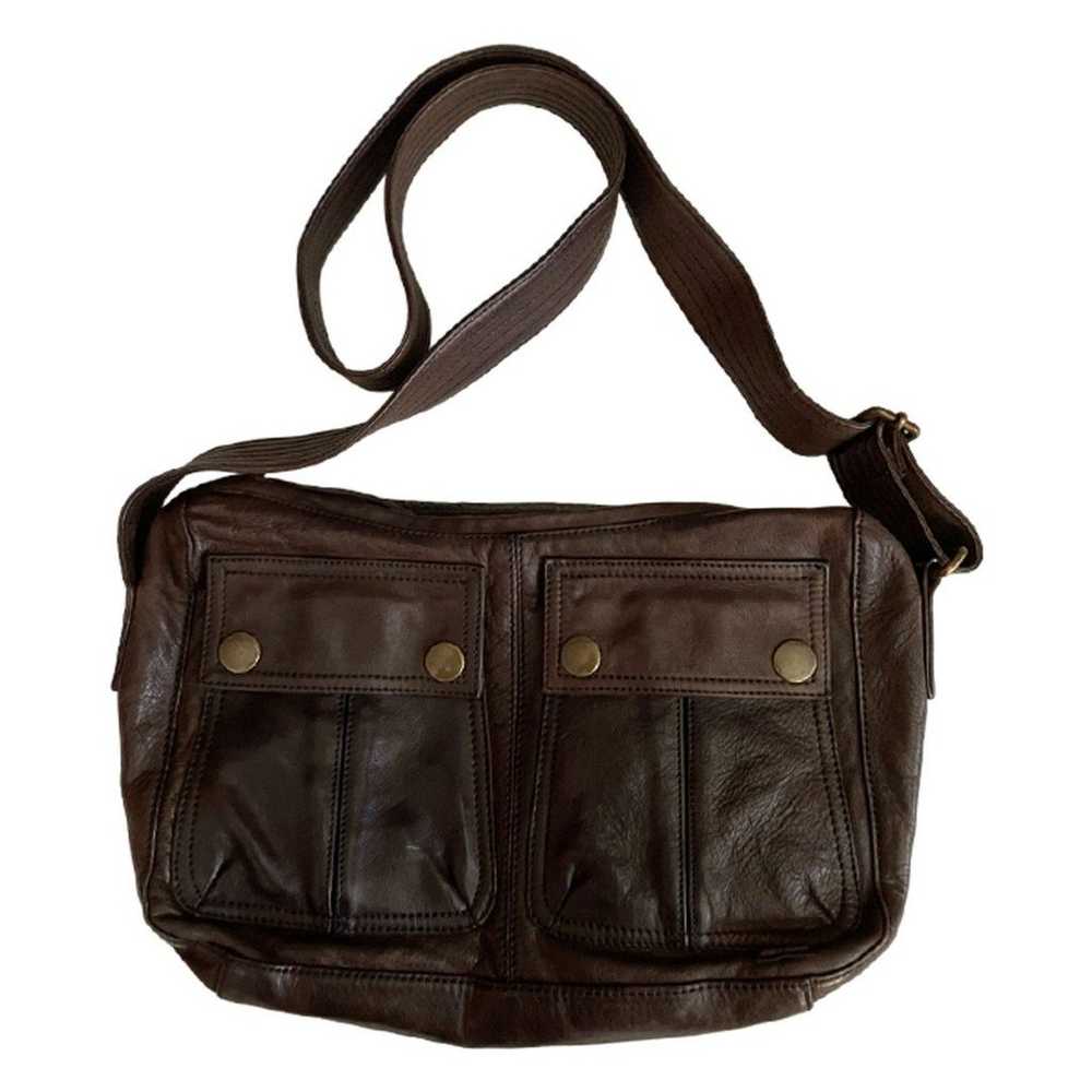 Belstaff Unisex Brown Leather Crossbody Bag - image 1