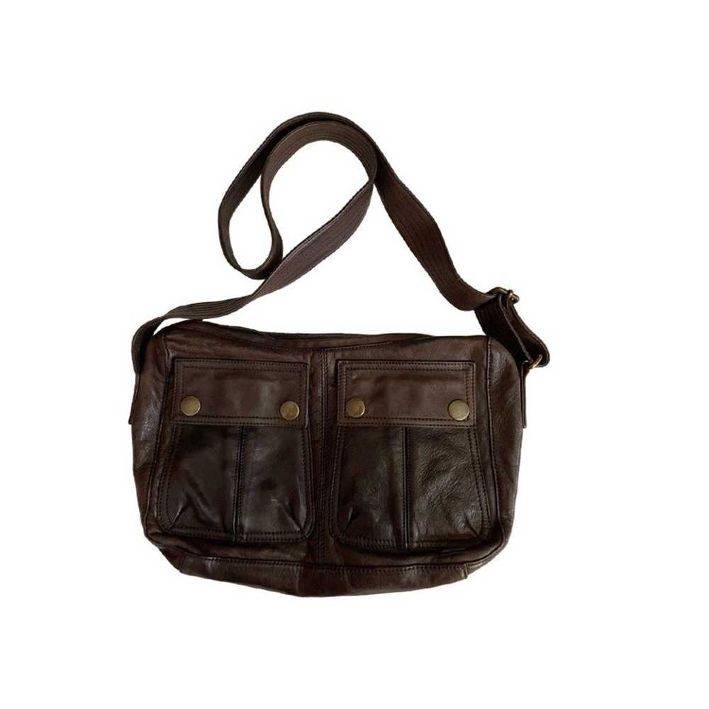 Belstaff Unisex Brown Leather Crossbody Bag - image 8