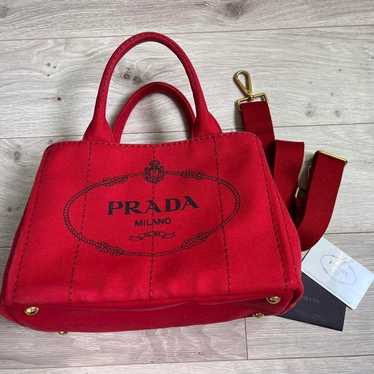 PRADA Red Canapa Excellent Condition