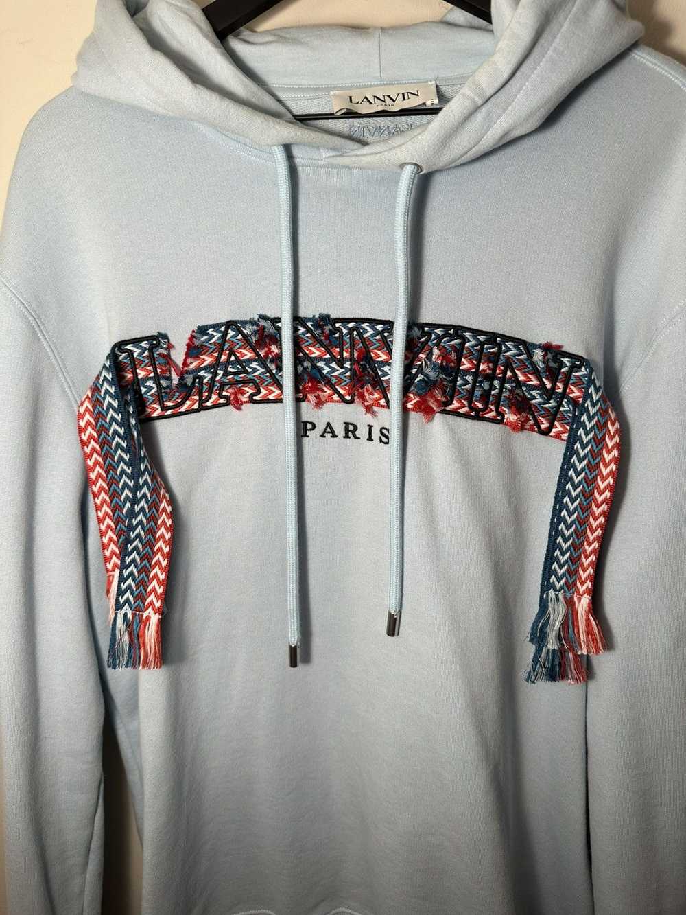 Lanvin Light Blue Lanvin Curb Hoodie Red and Blue - image 2