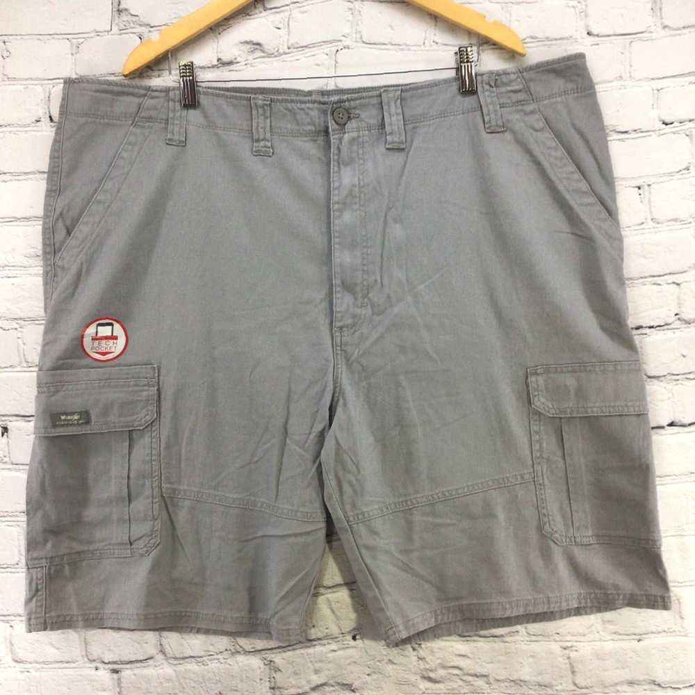 Wrangler Mens Relaxed Fit Cargo Shorts in Gray by… - image 1