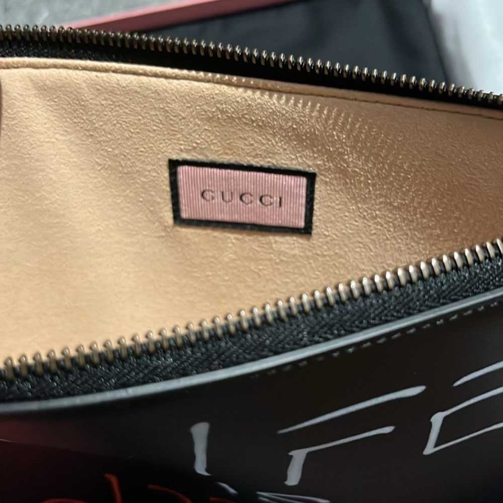 “Life is Gucci” leather Gucci Clutch - image 7