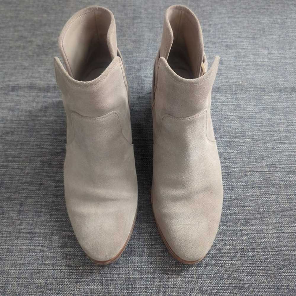 Michael Kors Leather Suede Tan Biker Boots 8.5 - image 3