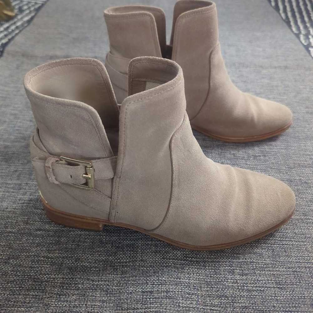 Michael Kors Leather Suede Tan Biker Boots 8.5 - image 7