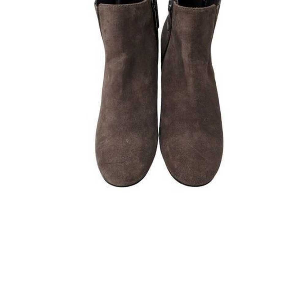 Aquatalia Brown Suede Leather Fallyn Zip Western … - image 2