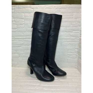 Steve Madden BUTTERY SOFT Black Leather Boots Rou… - image 1