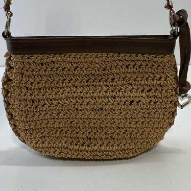 Brighton Straw Crossbody Bag Tan, Brown