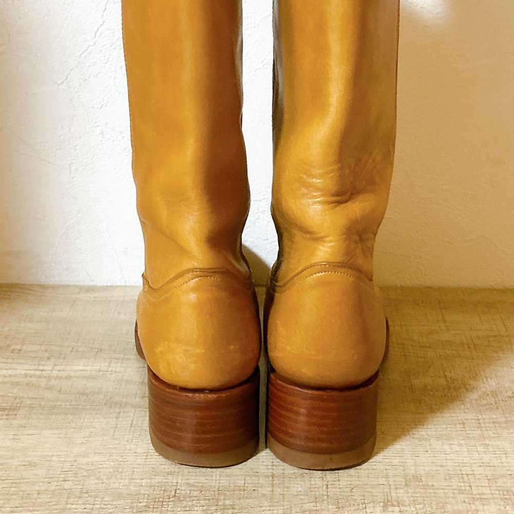 MONTANA Leather Long Boots Size 6 1/2 Camel - image 10