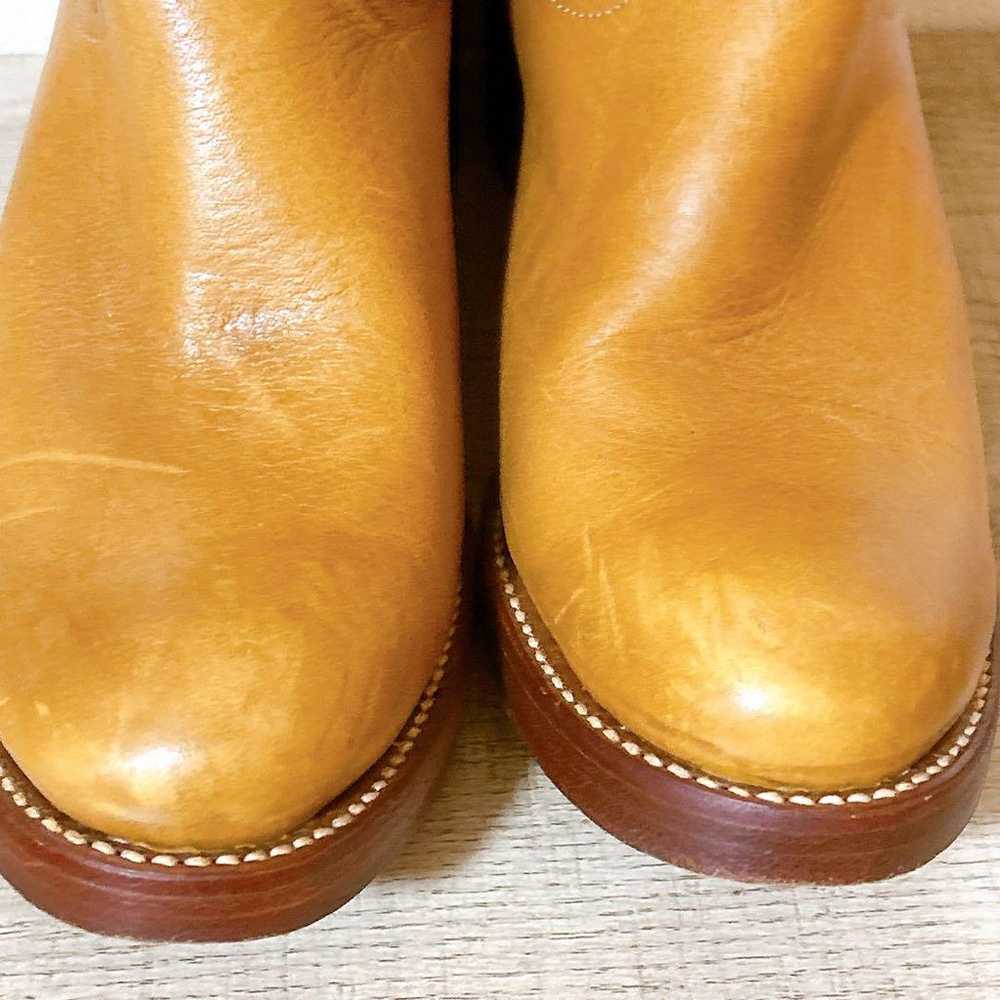 MONTANA Leather Long Boots Size 6 1/2 Camel - image 6