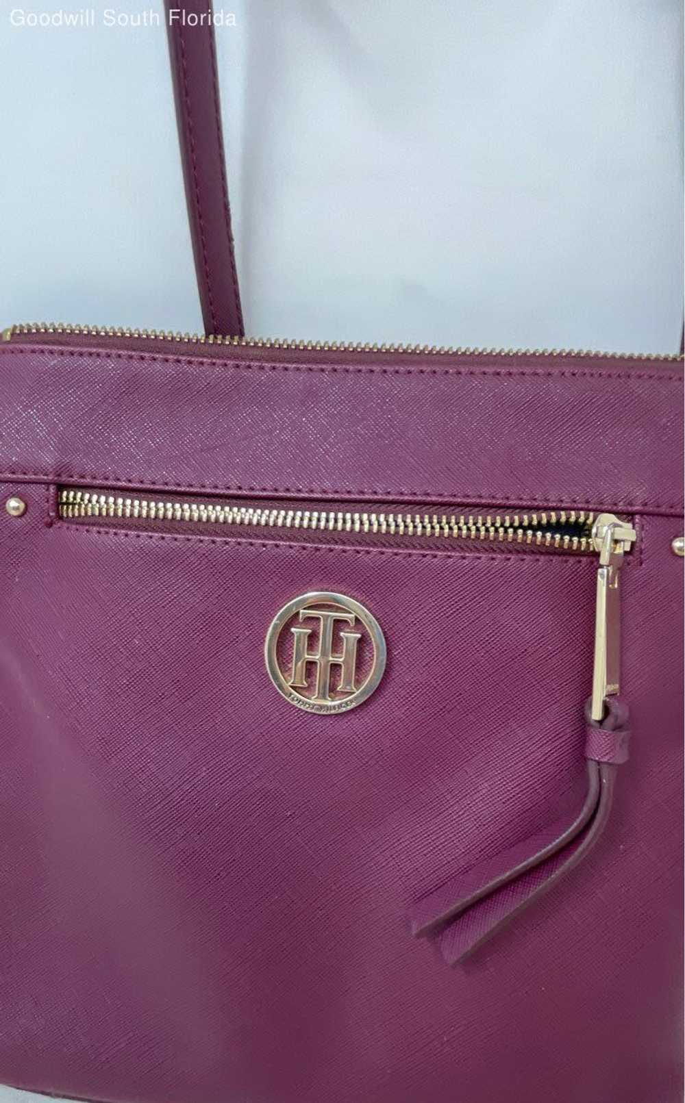 Tommy Hilfiger Womens Purple Faux Leather Adjusta… - image 5