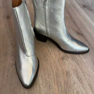 NWOT Madewell Silver Metallic boots size 5