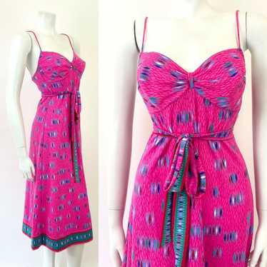 VTG 60s 70s BRIGHT PINK BLUE GREEN PSYCHEDELIC SWE