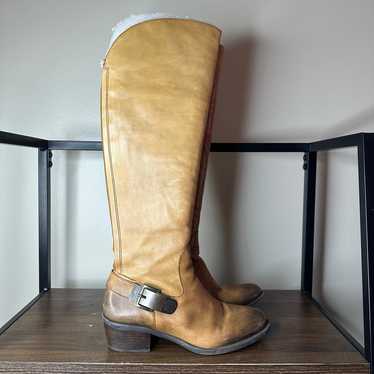 Vince Camuto Brown Leather Bedina Riding Boots Sz 