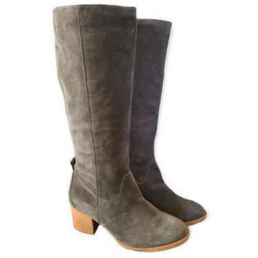 Blondo Nikki Waterproof Knee High Boots Grey Suede