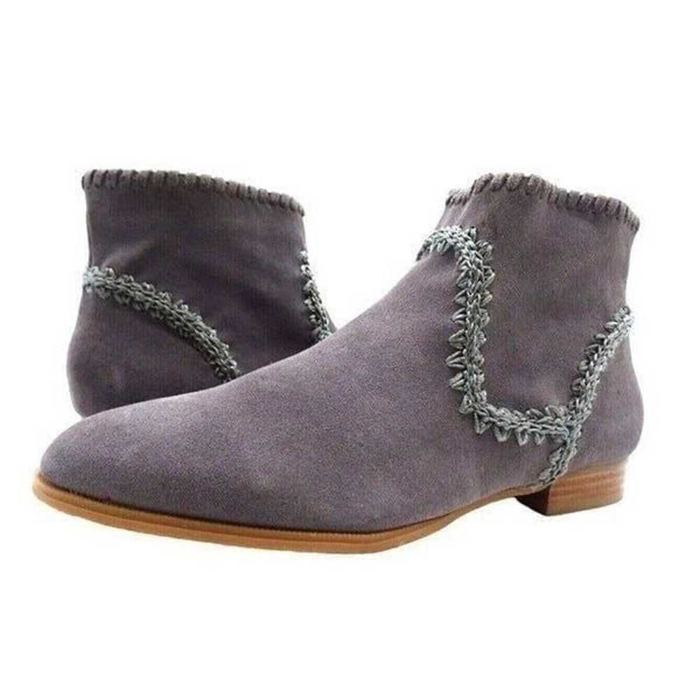 Jack Rogers Gemma Suede Ankle Booties, Gray, Size… - image 2