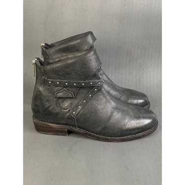 FREE PEOPLE Alamosa Ankle Black leather booties  s