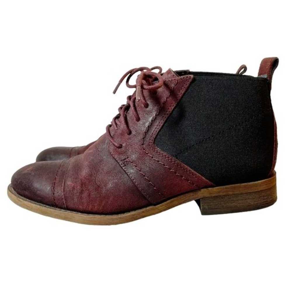 Franco Sarto Halix Bootie Burgundy Distressed Lea… - image 5