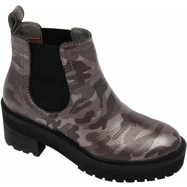 Linea Paolo Tate Platform Chelsea Boots in Dark Gr