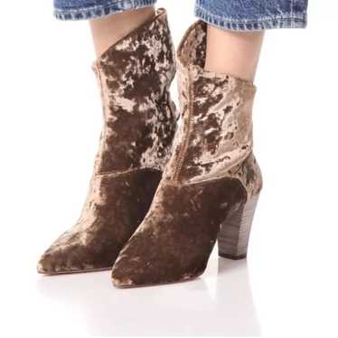 Free People Moonlight Brown/Gold Crushed Velvet A… - image 1