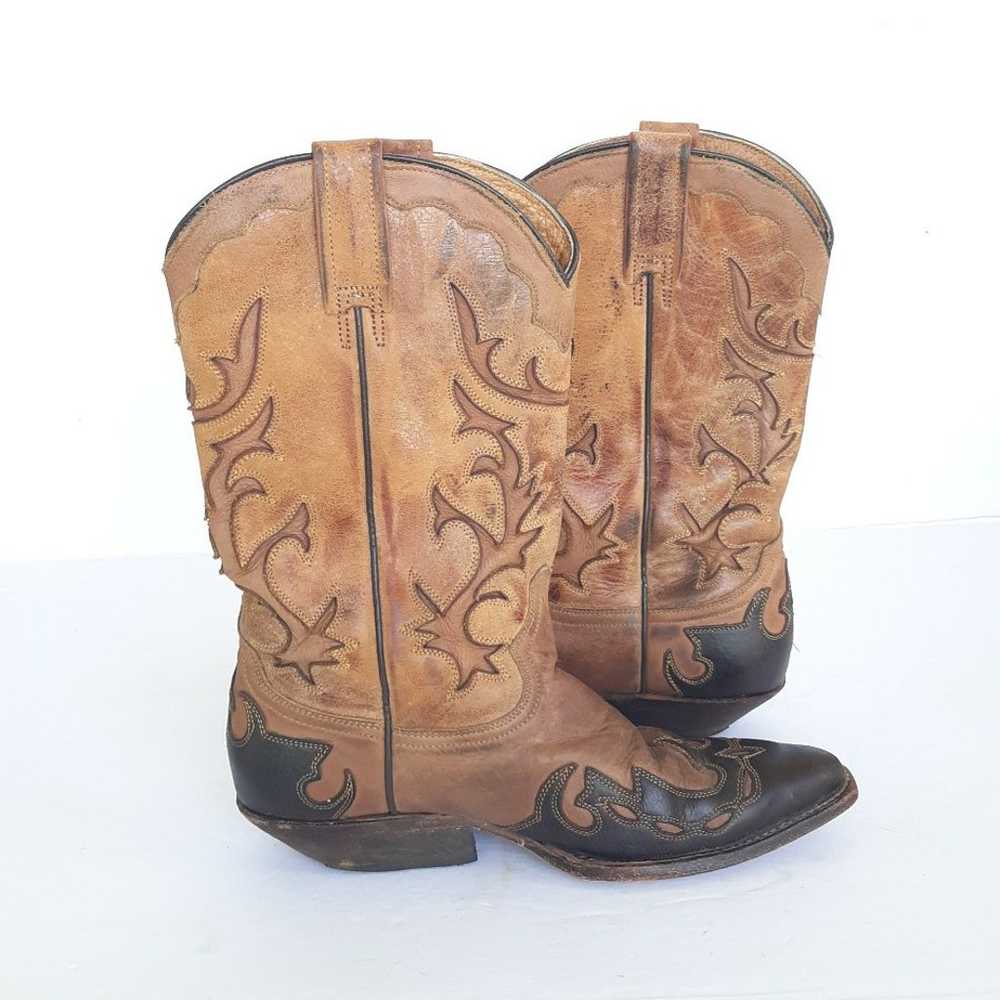 Matisse Leather Cutout Cowgirl Boots Size 7.5 - image 5