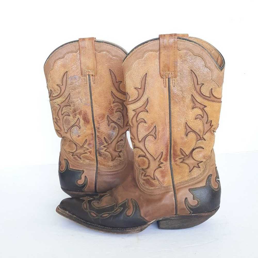 Matisse Leather Cutout Cowgirl Boots Size 7.5 - image 6