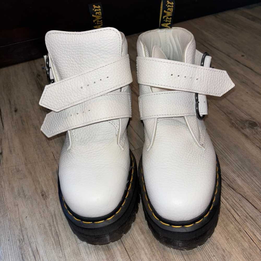 White Devon Heart Boots W/ Heart Buckle - image 3