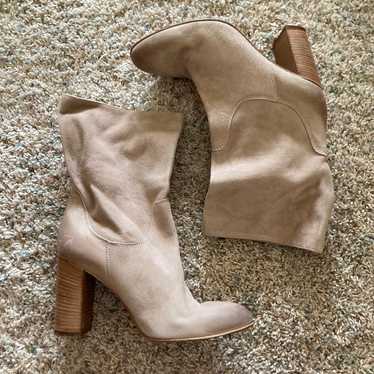 NWOB Free People Dakota Heeled Boots Gray Suede Sz